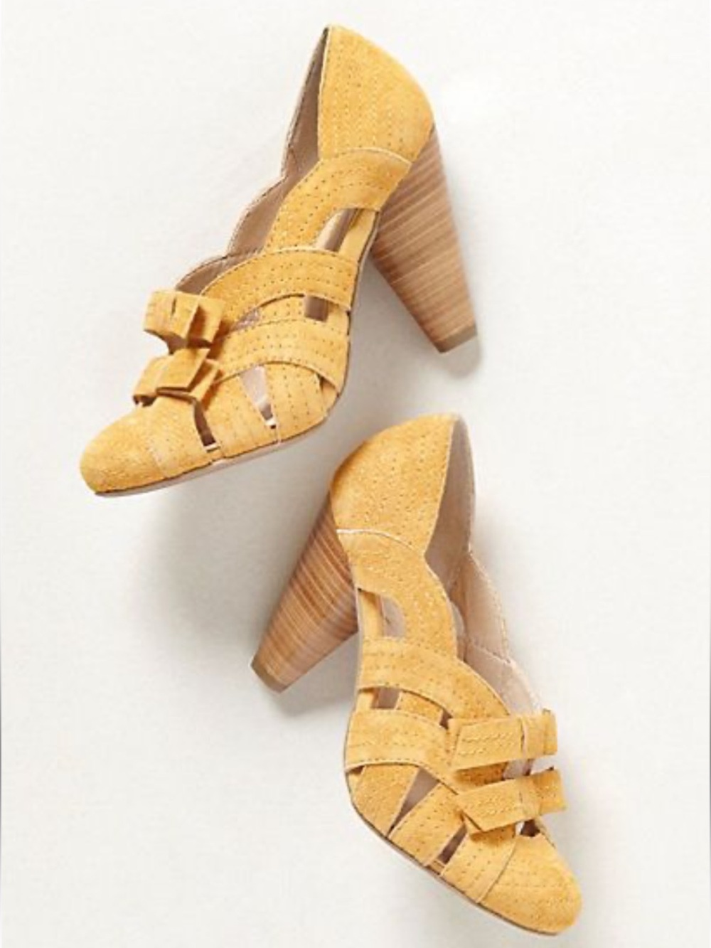 Seychelles Special Edition Mustard Yellow Suede Womens Heels